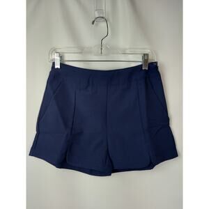 Hayden Los Angeles Navy Flat Front Side Zip Shorts With Pockets NEW Size Small